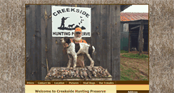 Desktop Screenshot of creeksidehuntingpreserve.com