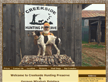 Tablet Screenshot of creeksidehuntingpreserve.com